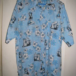 Rare Lost Enterprise Men L Button shirt